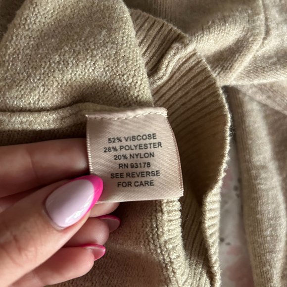 Tan Philosophy V-Neck Sweater - Picture 5 of 6